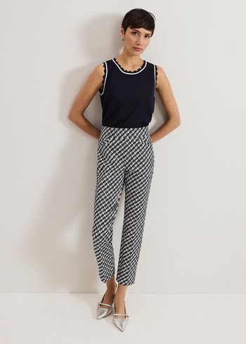 Phase Eight Carmella Trousers Navy/White Australia | NB4617098